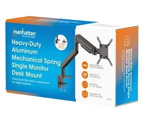 Manhattan stolní držák monitoru s pružinou / Držák / VESA 200x200 / nosnost 20 kg / výškově nastavitelný / černá