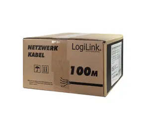 LogiLink / Zemní síťový kabel / Cat7 S/FTP / AWG23 / 100 m / černá