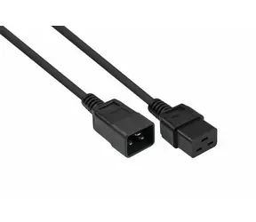 Kabelmeister Prodlužovací kabel C20-C19 černá 5m / Napájecí kabel / 16A / 250V / H05VV-F / 1,5mm2