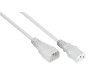 Kabelmeister Prodlužovací napájecí kabel C14-C13 bílá / Prodlužovací napájecí kabel / 3 m / 10 A