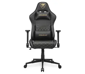 COUGAR Armor One V2 černo-zlatá / Herní židle / nastavitelná / syntetická kůže / pojezd. kolečka / nosnost 120 kg