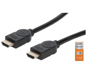 Manhattan Premium HDMI kabel 3m černá / HDMI kabel / 3840x2160 / 60Hz / 18 Gbit/s / Ethernet Channel