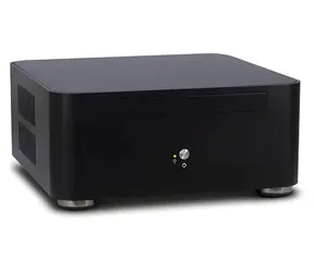 Inter-Tech A80S černá / Skříň / Mini ITX / hliníková / zdroj 60 W / 2x USB 3.0