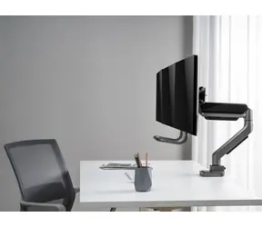 Equip 650162 stříbrná / Stolní držák pro 3 monitory / 17-27" / nosnost 6 kg / VESA 100x100 mm / 360°