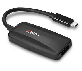 Lindy 43337 USB-C - DisplayPort 1.4 černá / Převodník / 8K 60Hz / HDCP 2.2