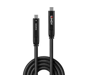Lindy USB-C - USB-C 10 m černá / Kabel / USB 3.2 Gen 1 / DisplayPort 1.4