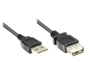 Good Connections USB-A - USB-A 1,8 m černá / Prodlužovací kabel / USB 2.0 / 480 Mbit/s