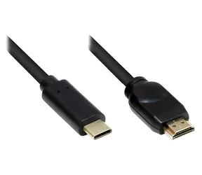 Good Connections USB-C - HDMI 2.0 černá / Kabel / 5 m / 4K UHD 60Hz