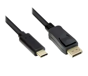 Good Connections USB-C - DisplayPort 1m černá / Kabel / DP 1.2 / 4K UHD 60Hz / 21,6 Gbit/s