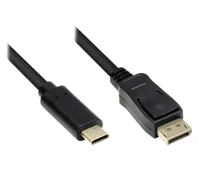 Good Connections USB-C (M) - DisplayPort 1.2 (M) 5m černá / Kabel / 4K UHD 60Hz / 21,6 Gbit/s