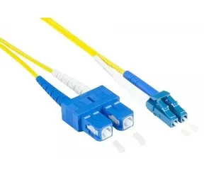 Good Connections OS2 žlutý / Optický patch kabel / LC/SC / Duplex / Singlemode 9/125 µm / 7,5 m