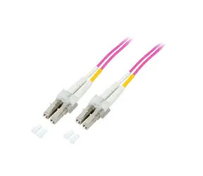 Good Connections LC/LC fialová / Optický patch kabel / Duplex / OM4 / 50/125 µm / LSZH / 10 m