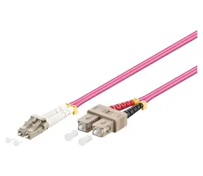 Good Connections LC/SC fialová / Optický patch kabel / OM4 / Duplex / Multi-mode / 10 m