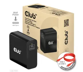 Club3D CAC-1914 černá / Nabíječka / USB-C / 140 W / GaN / PD 3.1