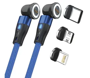 RealPower MagneticCharge 2 modrá / Magnetický nabíjecí kabel / 1 m / magnetický konektor / 6 adaptérů