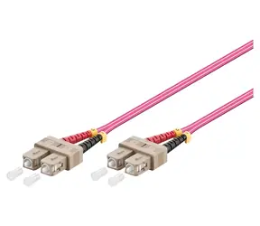 Good Connections LWL Duplex SC/SC fialová / Optický patch kabel / OM4 / 50/125 µm / Multi-mode / 10 m