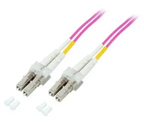 Good Connections LC/LC fialová / Optický patch kabel / OM4 / Duplex / 50/125 µm / LSZH / 20 m