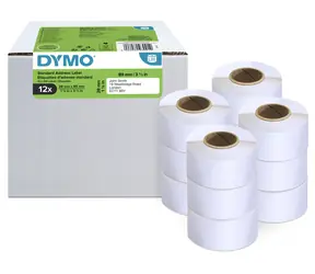 Dymo adresní štítky 89x28 mm 12x130 ks bílé / Etiketa / kompatibilní LabelWriter