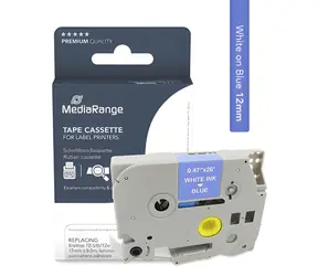 MediaRange kompatibilní páska s Brother TZ-535/TZe-535 / modrý podklad / bílý tisk / šířka 12 mm / délka 8 m