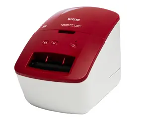 Brother QL-600R červená / Tiskárna samolepicích štítků / 300dpi / vertikální tisk / USB