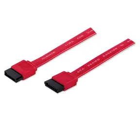 Manhattan SATA kabel samec - samec 0,5m červený / SATA kabel / SATA III / 6 Gbit/s