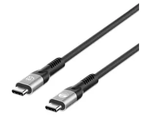 Manhattan nabíjecí kabel USB-C - USB-C 1 m černý / Kabel / USB4 / 240 W PD 3.1 / 40 Gbit/s / Thunderbolt 4