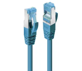 Lindy Cat6a S/FTP PIMF modrá / Patch kabel / RJ-45 / 0,5 m / LSZH