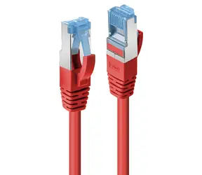 Lindy Cat6A S/FTP PIMF červená / Patch kabel / RJ45-RJ45 / LSZH / 2 m / 1 Gbit/s
