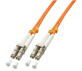 Lindy / Optický patchkabel LC-LC / Duplex / MM 50/125 OM2 / 2 m / oranžový