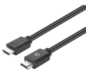 Manhattan HDMI kabel 10 m černá / HDMI kabel / 4K60 / 18 Gbit/s / ARC / pozlacené konektory