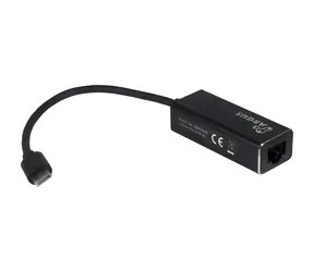 Inter-Tech Argus IT-811 černá / Adaptér / USB-C na Gigabit Ethernet / RJ45 / Realtek RTL8153