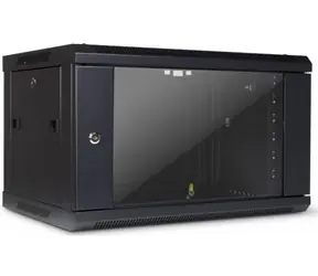 Inter-tech SMA-6406 černá / Nástěnný rozvaděč / 19" / 6U / 600 x 450 mm / prosklené dveře