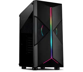 Inter-Tech IT-3306 Cavy černá / Skříň / Tower / ARGB / 120mm ventilátor / boční okno