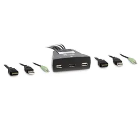 Inter-Tech LS-21HA černá / KVM přepínač / 2 porty / HDMI / USB / 2K Ultra HD
