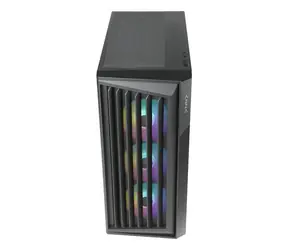 AZZA Torrent 490 černá / Počítačová skříň / Midi Tower / Mesh / USB-C / tvrzené sklo / RGB