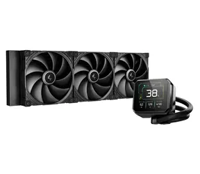 Deepcool Spartacus 420 černá / Vodní chladič CPU / 420mm radiátor / 3x 140mm ventilátor / ARGB / 3,4" IPS displej