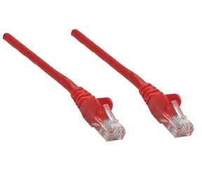 Intellinet Cat6A červená / Patch kabel / S/FTP / LSZH / RJ-45 / 0,25 m