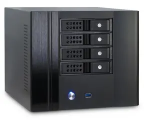 Inter-Tech SC-4004 černá / Mini ITX / 4x hot-swap pozice / 1x USB 3.0 / bez zdroje