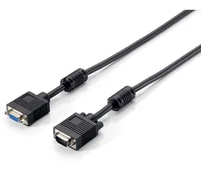 Equip VGA kabel černá / Prodlužovací kabel / VGA (D-Sub) / 15 m / feritová tlumivka / max. 800×600 px