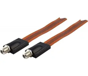 Schwaiger Okenní průchodka pro koaxiální kabel / Průchodka / F-typ / plochá / 17 cm