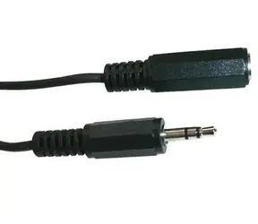 Schwaiger černá / Prodlužovací kabel / Jack 3,5 mm (M) - Jack 3,5 mm (F) / 5 m