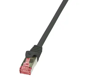 LogiLink Cat6 černá / Patch kabel / S/FTP / RJ-45 / 0,5 m