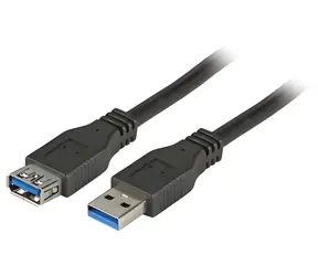 EFB / Prodlužovací kabel USB-A / USB 3.2 Gen 1 (5 Gbit/s) / 3 m / černý