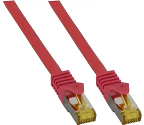 EFB S/FTP Cat6A 0,5 m červená / Patch kabel / RJ45-RJ45 / LSZH / 10 Gbit/s