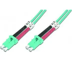 DIGITUS / Optický patch kabel / LC/LC / Multimode OM3 / Duplex / 15 m