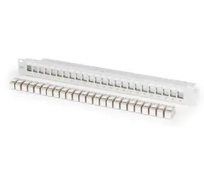 DIGITUS DN-91410-24 / Patch panel / 24x RJ-45 / Cat6A stíněný / 1U / šedý