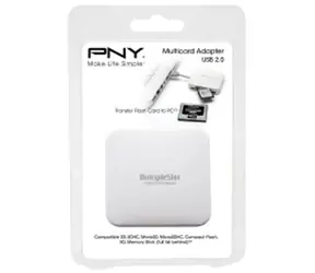 PNY All in One / Čtečka paměťových karet / USB 2.0 / bílá