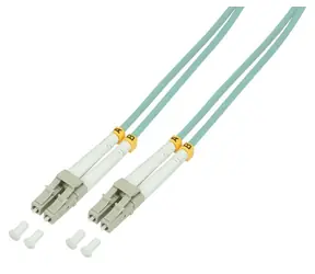 LogiLink LC-LC modrá 0,5 m / Optický patch kabel / OM3 / Duplex / LSZH