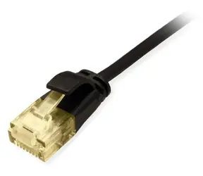Equip SlimFlex černá / Patch kabel / Cat6a U/UTP / 0,5 m / PoE+ / LSZH