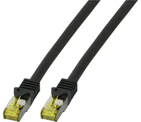 EFB patch kabel Cat6a S/FTP 1 m černá / Patch kabel / RJ-45 / LSZH